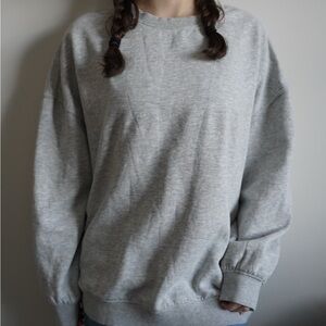 H&M Grey Crewneck Sweatshirt | Women’s L | Minimalist Basic